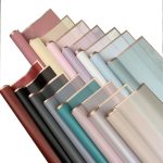 Florist Supplies Gold Edge Waterproof Plastic Bouquet Flower Wrapping Paper